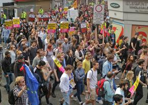 Marching in solidarity with migrants and refugees in London